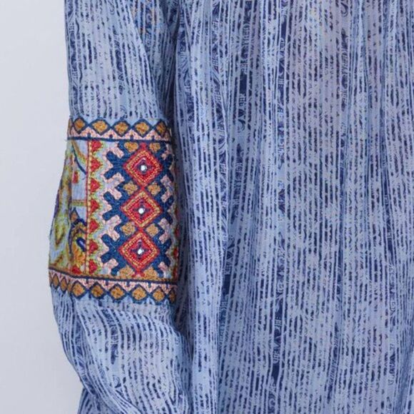 Anthropologie Linne Bhanuni Embroidered Tunic Dress sz S, B1 - Picture 4 of 8